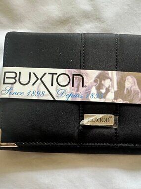 Buxton Hand Wallet Card Organzer Coins Cash Purse For Women Fabric Exterior NEW